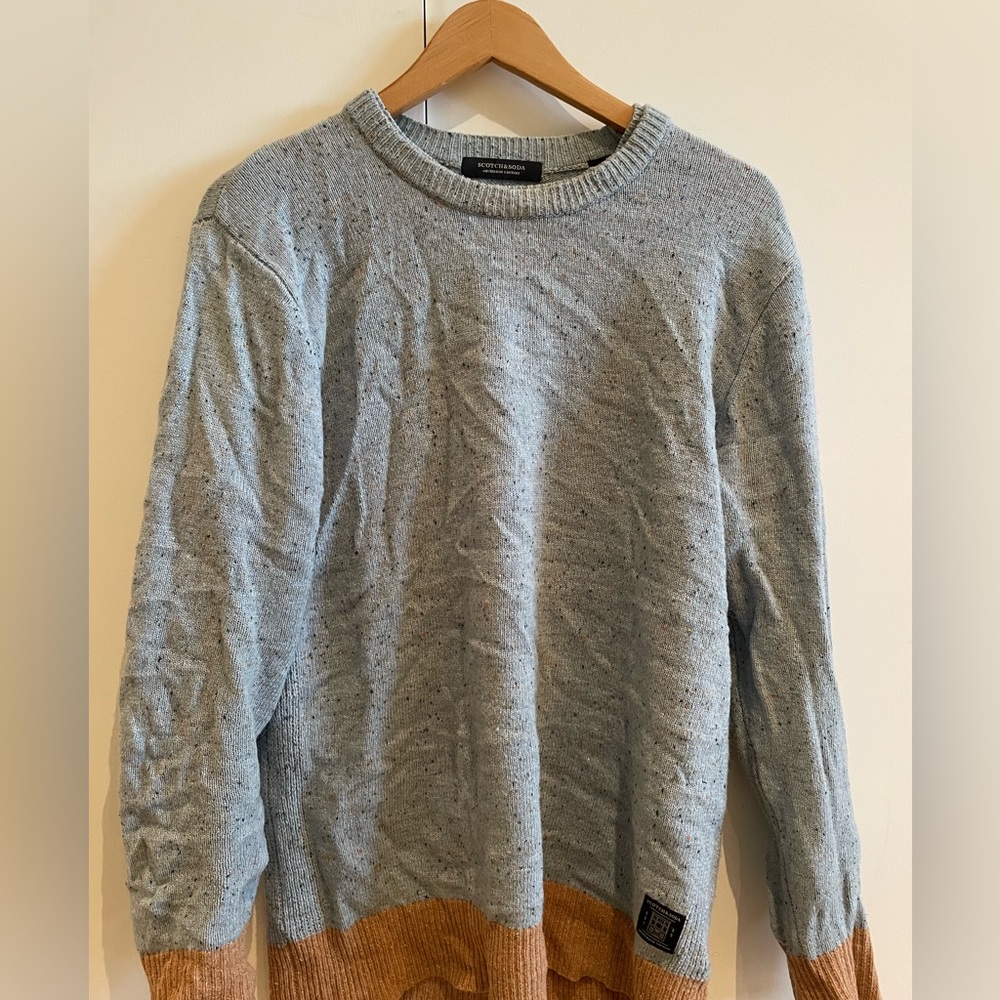 Scotch & Soda Light Blue Lightweight Sweater
